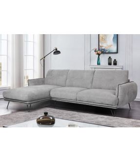 2 Seater Linen Fabric Sofa with Chaise - Naring